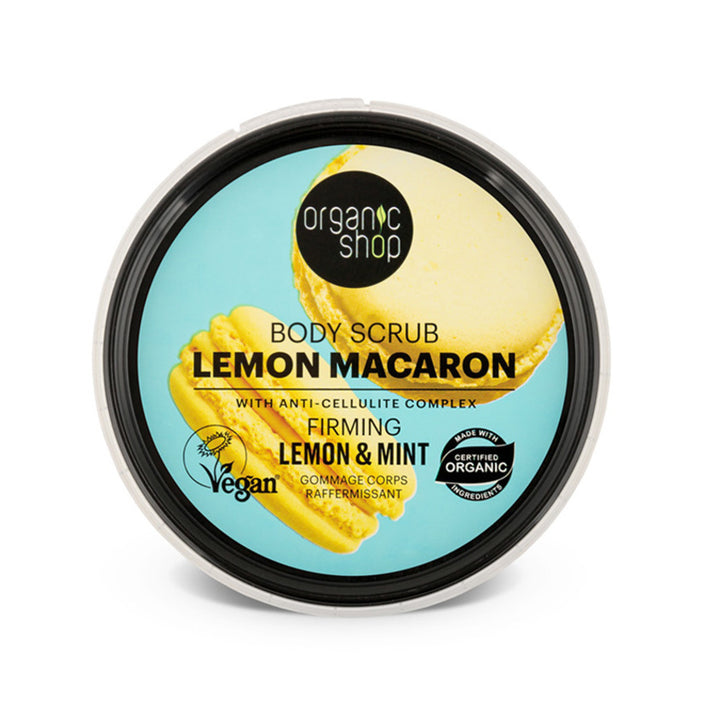 Body care OS Lemon Macaron body scrub. Firming. Lemon & Mint, 250 ml