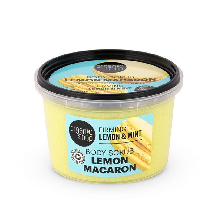OS Lemon Macaron body scrub. Firming. Lemon & Mint, 250 ml