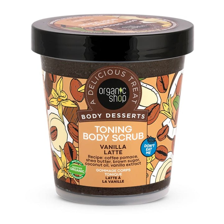 Body care Organic Shop Body Desserts Toning Body Scrub Vanilla Latte, 450 ml