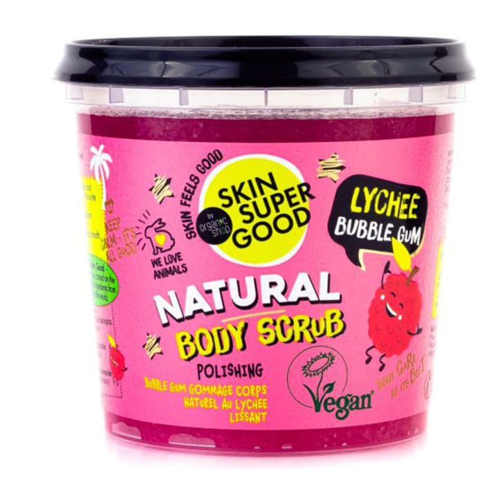 Body care SKIN SUPER GOOD Natural Body Scrub, Lychee Bubble Gum, 360 ml
