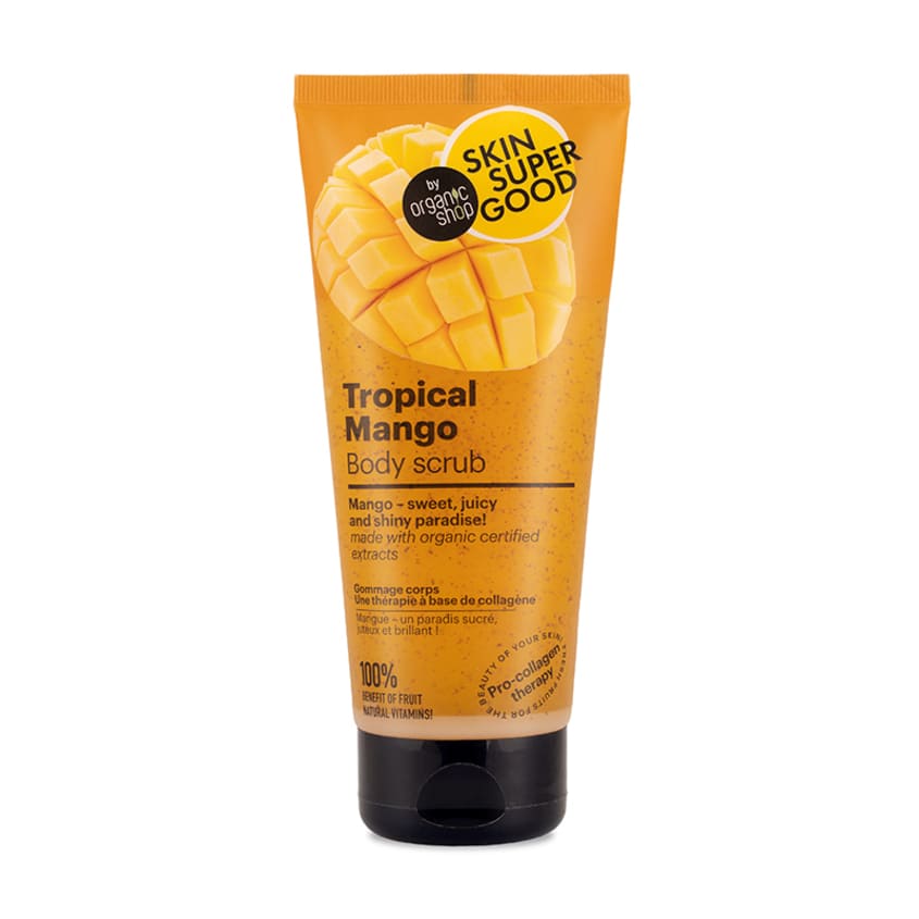 ORGANIC SHOP SSG Tropical mango body scrub. Pro-collagen therapy, 200 ml