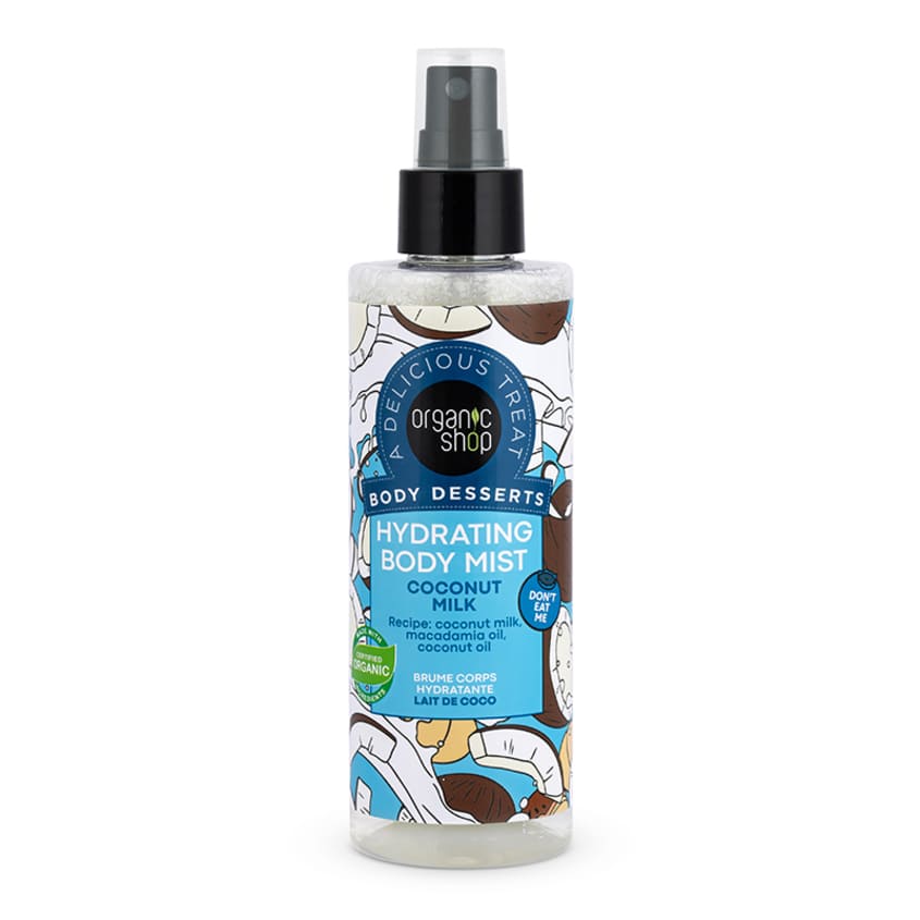 Organic Shop Body Desserts Hydrating Body Mist Coconut Milk, 200 ml