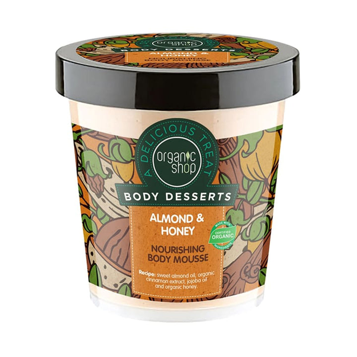 Organic Shop Body Dessert Almond & Honey Nourishing Body Mousse, 450 ml