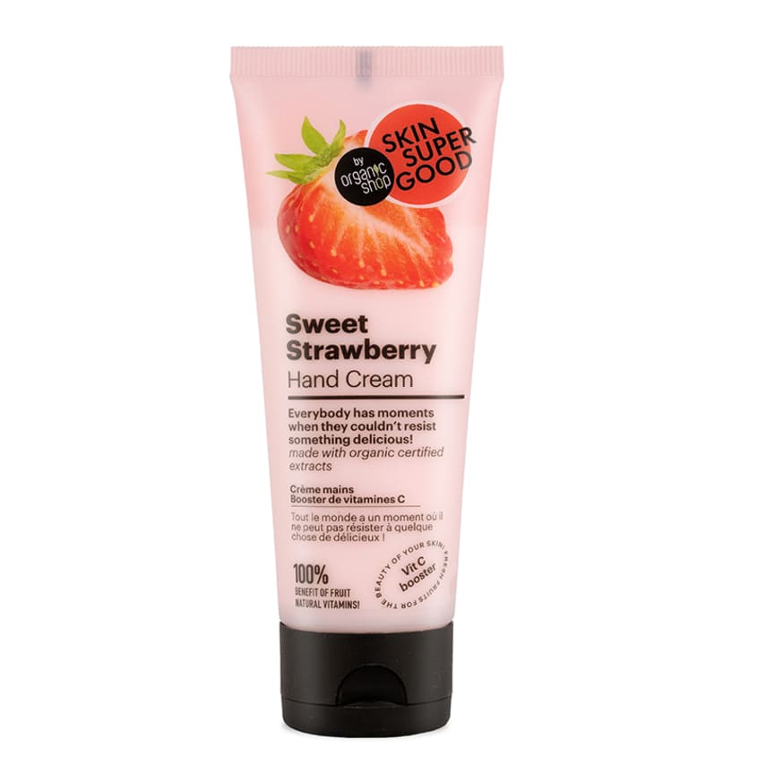 ORGANIC SHOP SSG Sweet strawberry hand cream. Vit C booster, 75 ml