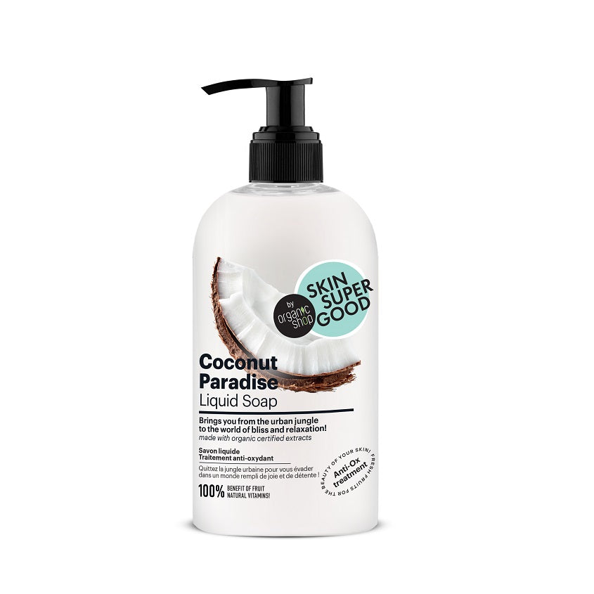 ORGANIC SHOP SSG Coconut paradise liquid soap. Anti-Ox treatment, 500 ml