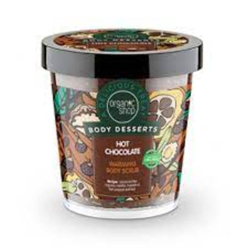 ORGANIC SHOP BODY DESSERTS HOT CHOCOLATE WARMING BODY SCRUB, 450 ML