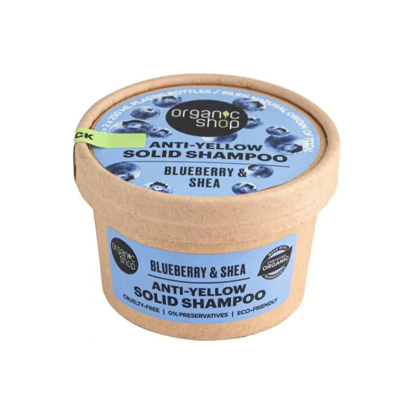 Anti-Yellow Solid Shampoo Blueberry And Shea