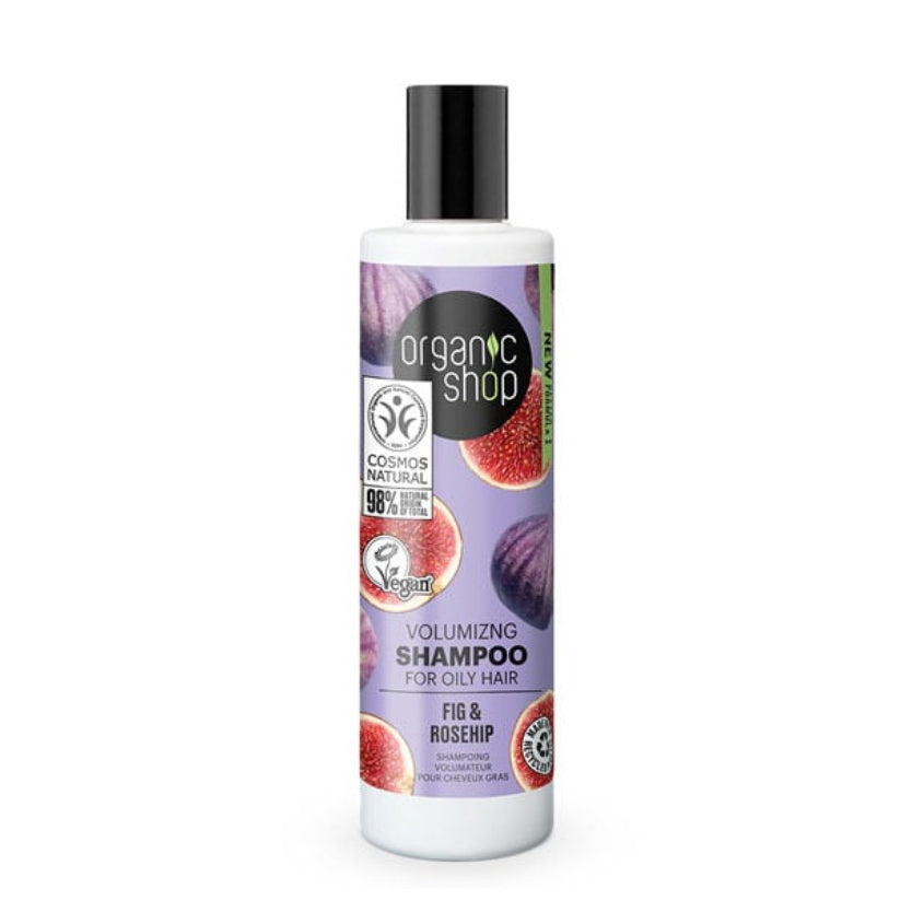 ORGANIC SHOP VOLUMIZING SHAMPOO FOR OILY HAIR FIG AND ROSEHIP, 280 ML
