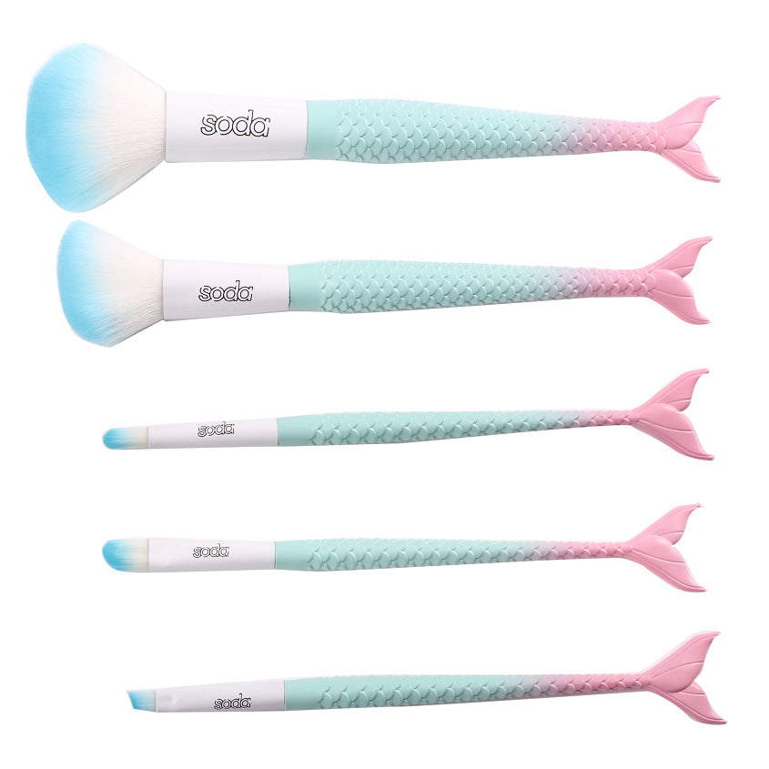 BRUSH SET #mermaidtails Makeup Brush Set 5 pcs