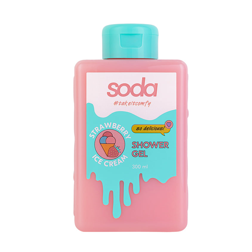 SODA SHOWER GEL #takeitcomfy STRAWBERRY ICE CREAM, 300 ml – online store