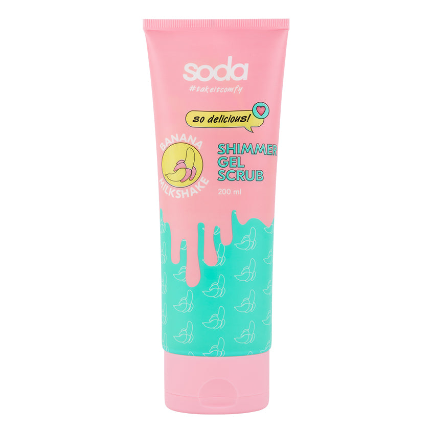 SODA SHIMMER GEL SCRUB #takeitcomfy BANANA MILKSHAKE, 200 ml