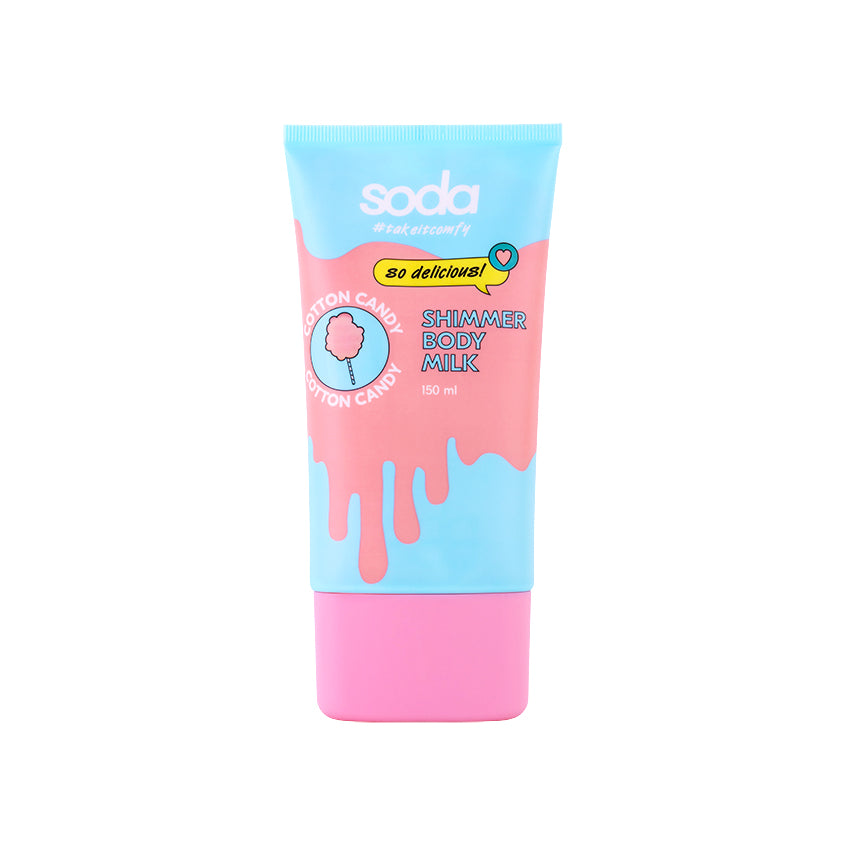 SODA SHIMMER BODY MILK #takeitcomfy COTTON CANDY, 150 ml