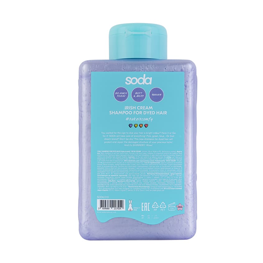 SODA SHAMPOO FOR DYED HAIR #takeitcomfy IRISH CREAM, 300 ml