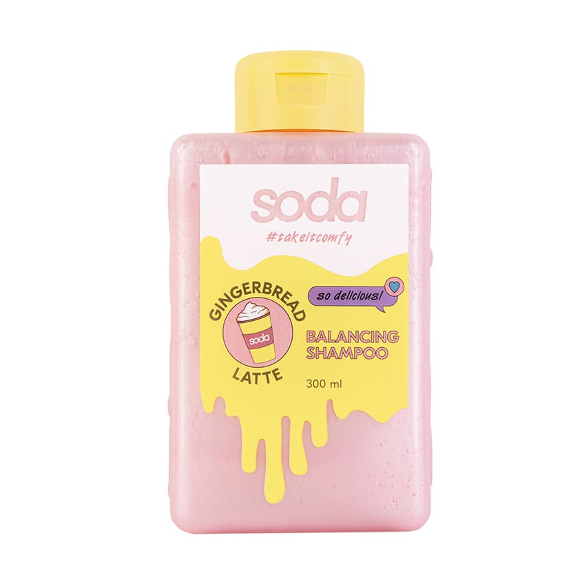 SODA BALANCING SHAMPOO #takeitcomfy GINGERBREAD LATTE, 300 ml – buy online