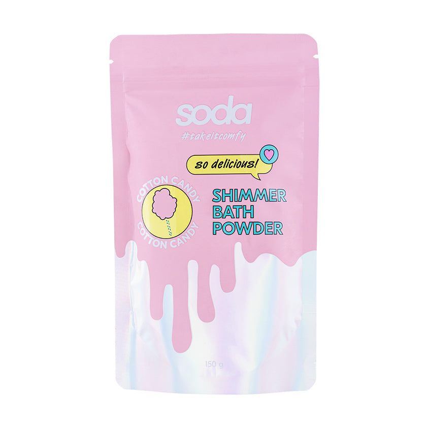 SODA SHIMMER BATH POWDER #takeitcomfy CANDY COTTON, 150 g