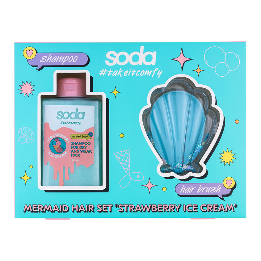 SODA MERMAID HAIR SET STRAWBERRY ICE CREAM #takeitcomfy