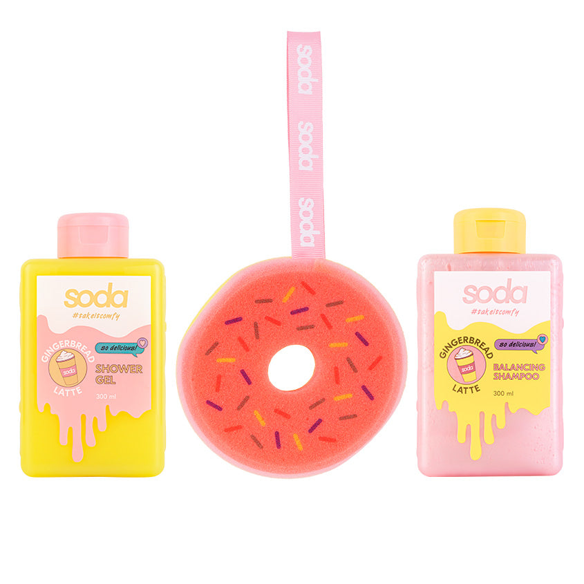 SODA BUBBLY DREAMS BATH SET GINGERBREAD LATTE #takeitcomfy – online store