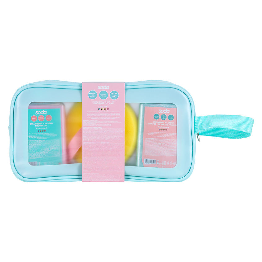 SODA BUBBLY DREAMS BATH SET STRAWBERRY ICE CREAM #takeitcomfy – شراء أونلاين