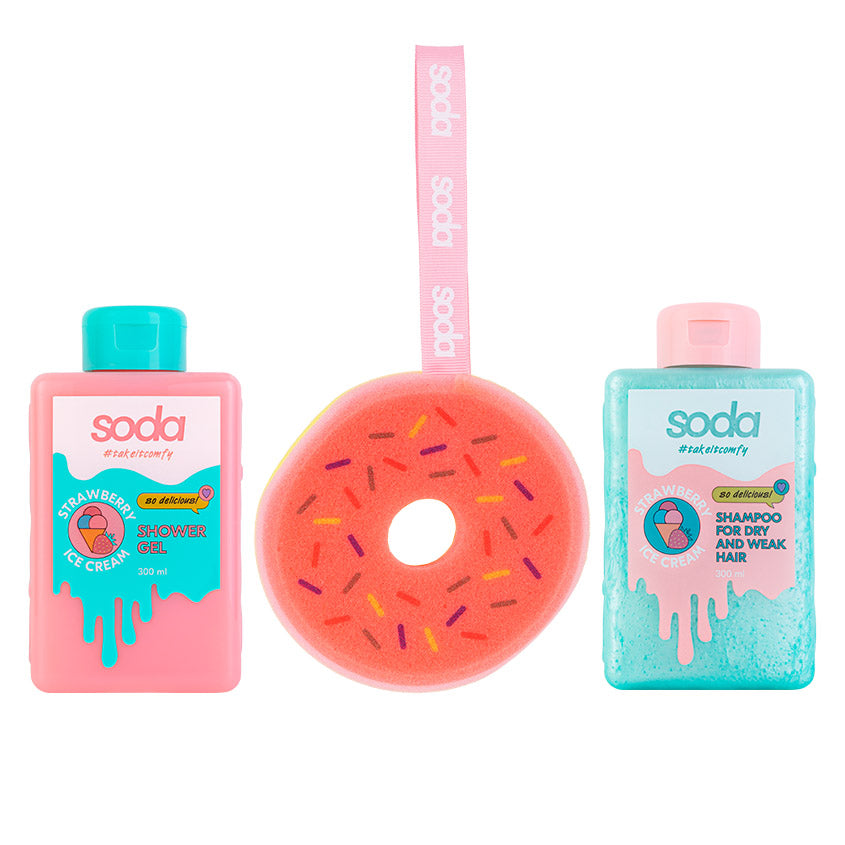 SODA BUBBLY DREAMS BATH SET STRAWBERRY ICE CREAM #takeitcomfy – متجر إلكتروني