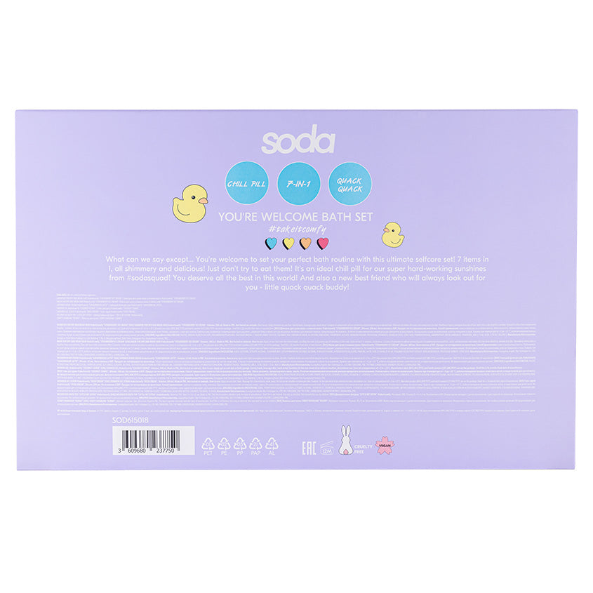 SODA YOU'RE WELCOME BATH SET #takeitcomfy – buy online