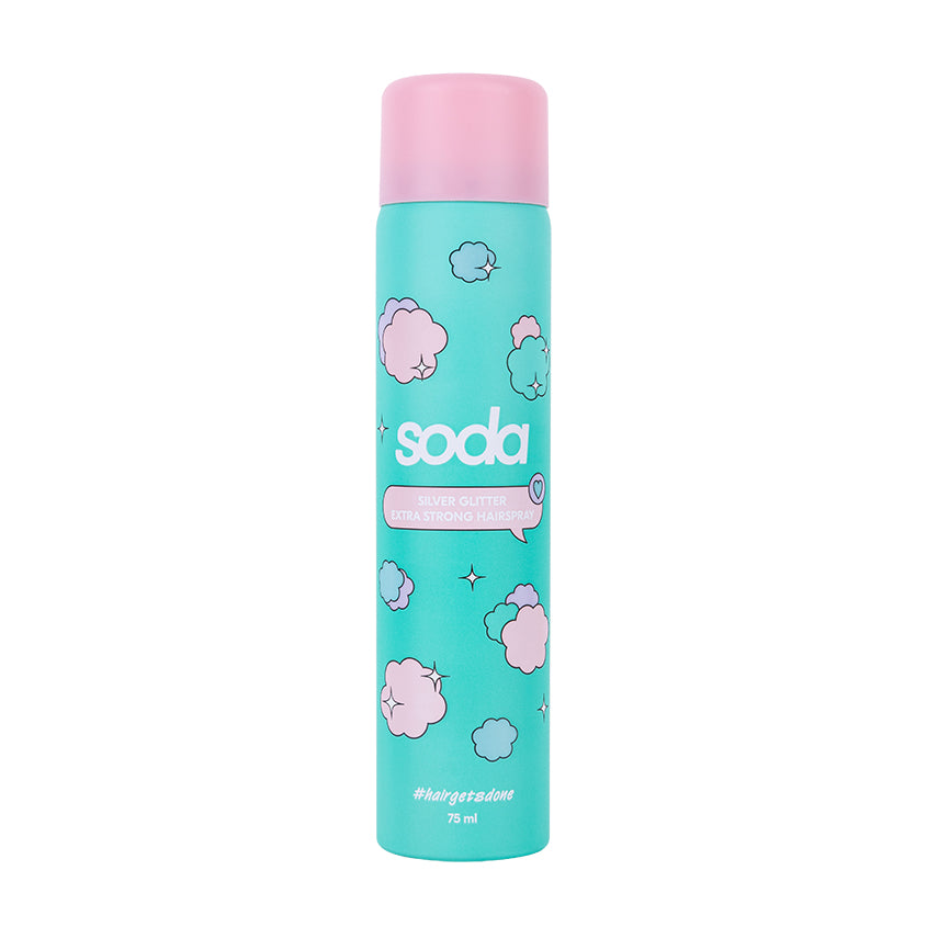 SILVER GLITTER EXTRA STRONG HAIRSPRAY #hairgetsdone, 75 ml