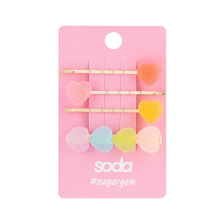 Hair Pins Sugar Hearts #sugargem