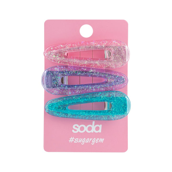 Hair Clips with Glitter #sugargem