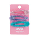 SODA GLITTERY HAIR CLIPS 3 pcs #sugargem