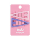 SODA TRIANGLE HAIR CLIPS PINK AND PURPLE 2 pcs #sugargem