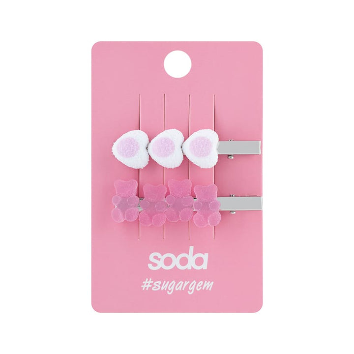 Hair Pins Bears And Hearts #sugargem