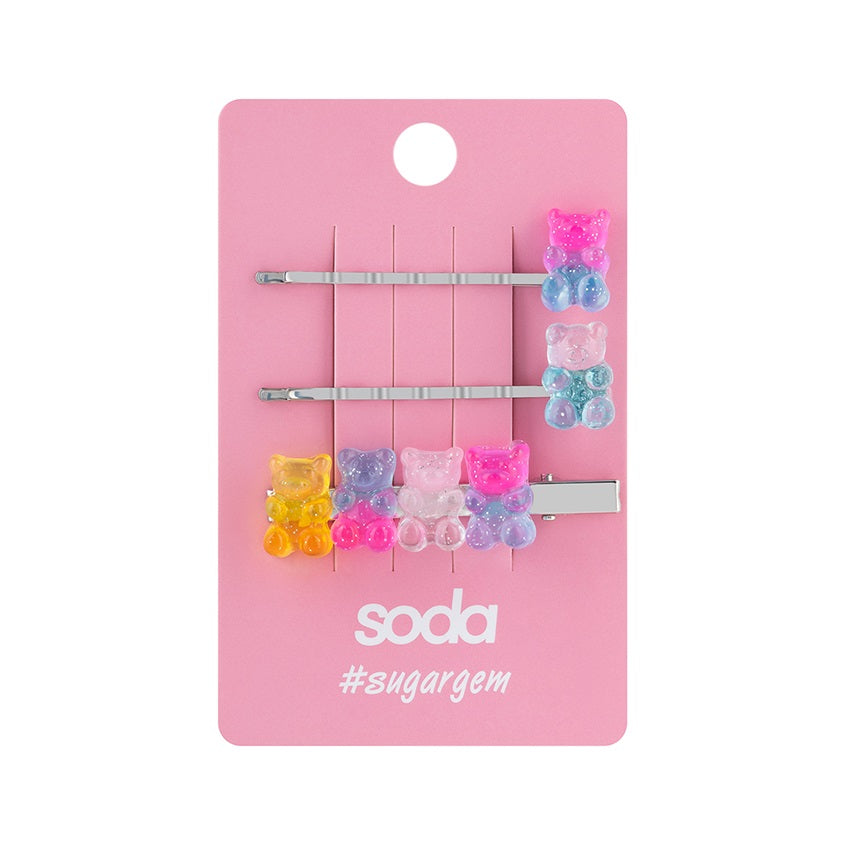 SODA HAIR CLIPS SET JELLY BEARS 3 pcs #sugargem – شراء أونلاين