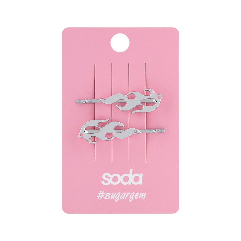 Hairpins FIRE SILVER #sugargem