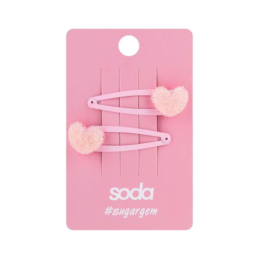 Hair Pins Pink Hearts #sugargem
