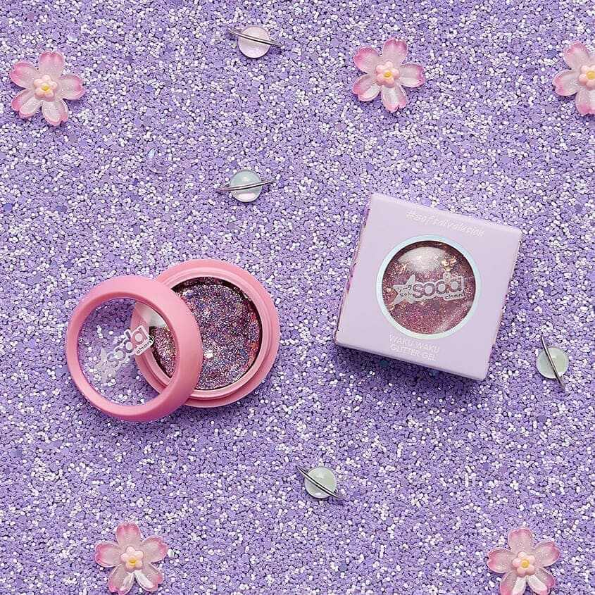 SODA WAKU WAKU GLITTER GEL #softdivalution 001 sweetheart – صورة 5