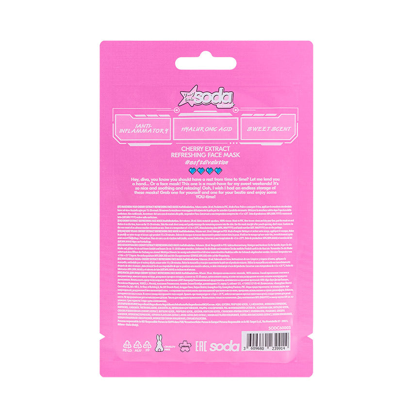 Chan Cherry Extract Refreshing Face Mask #softdivalution