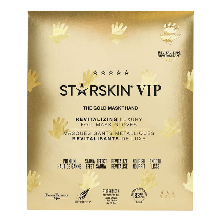 VIP THE GOLD MASK(tm) HAND REVITALIZING LUXURY FOIL MASK GLOVES 16 G