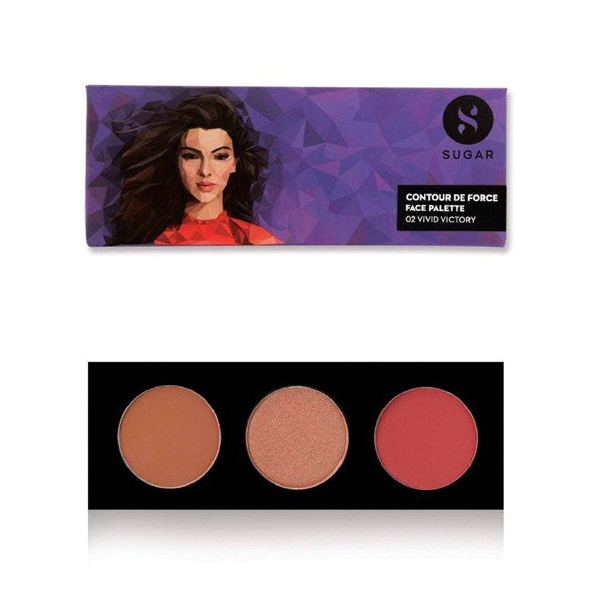 SUGAR CONTOUR DE FORCE FACE PALETTE - 02 VIVID VICTORY 12 G – صورة 6