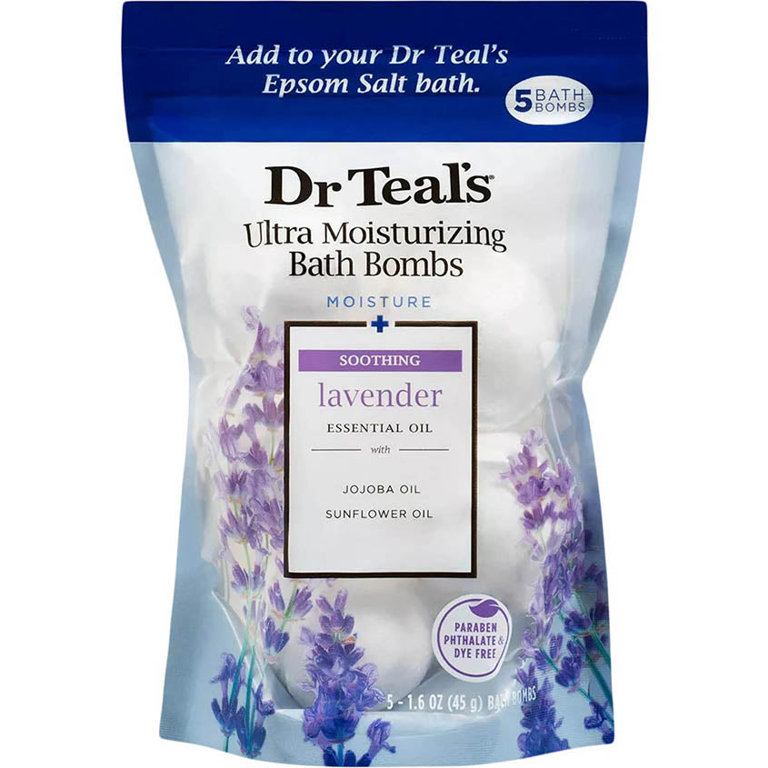 DR TEAL'S LAVENDER BOMBS 5CT  45 GM