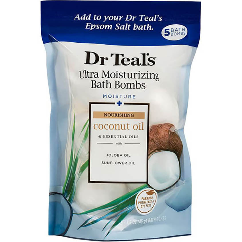 DR TEAL'S COCONUT MSTR 1.6OZ BOMB 5CT 45 GM
