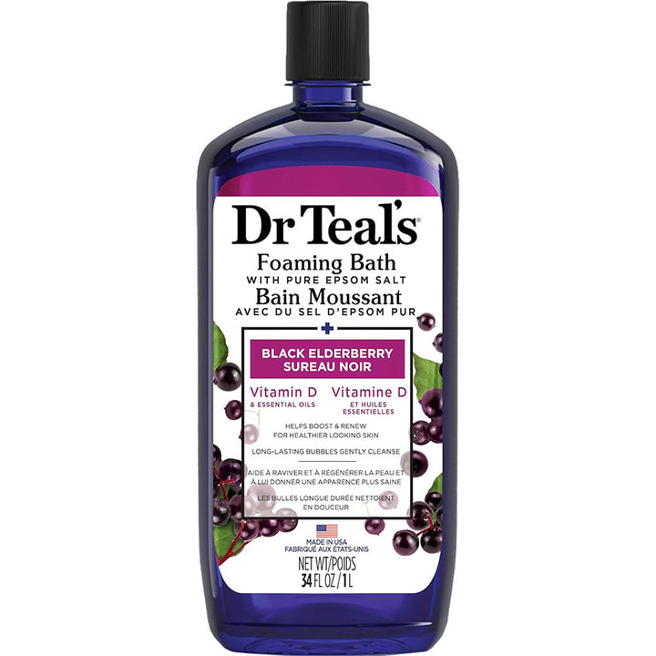 DR TEAL'S FOAMING BATH - ELDERBERRY ADULT - 1000 ML /34OZ