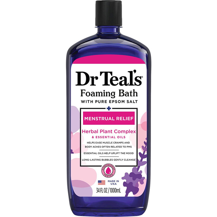 DR TEAL'S FOAMING BATH - MENSTRUAL RELIEF - 34OZ