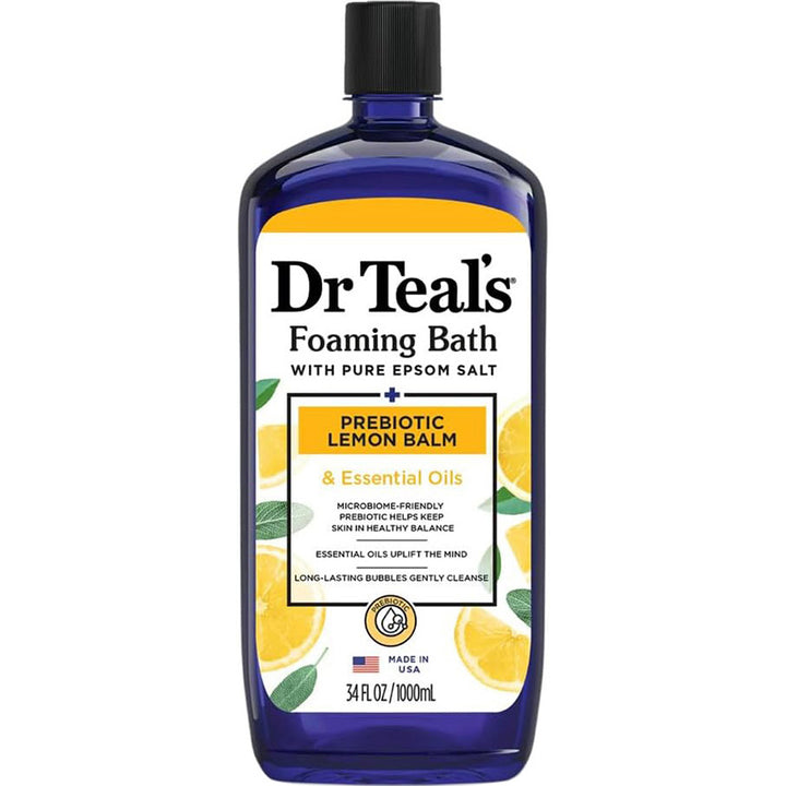 DR TEAL'S PREBIOTIC LMON BALM FOAMING BATH - 1000ML