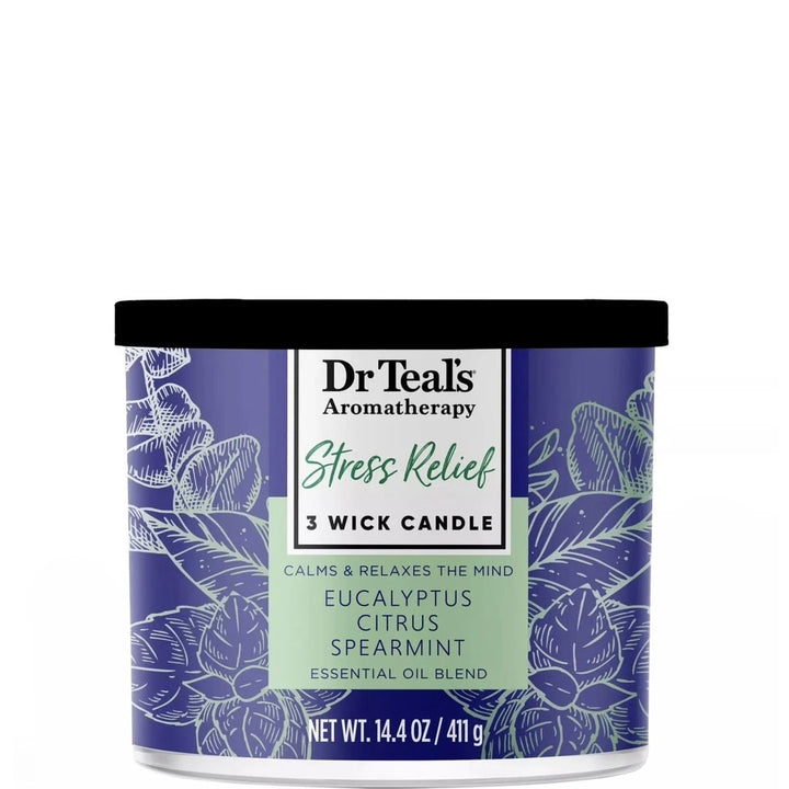 DR TEAL'S TRIPLE WICK CANDLE STRESS RELIEF - 411G