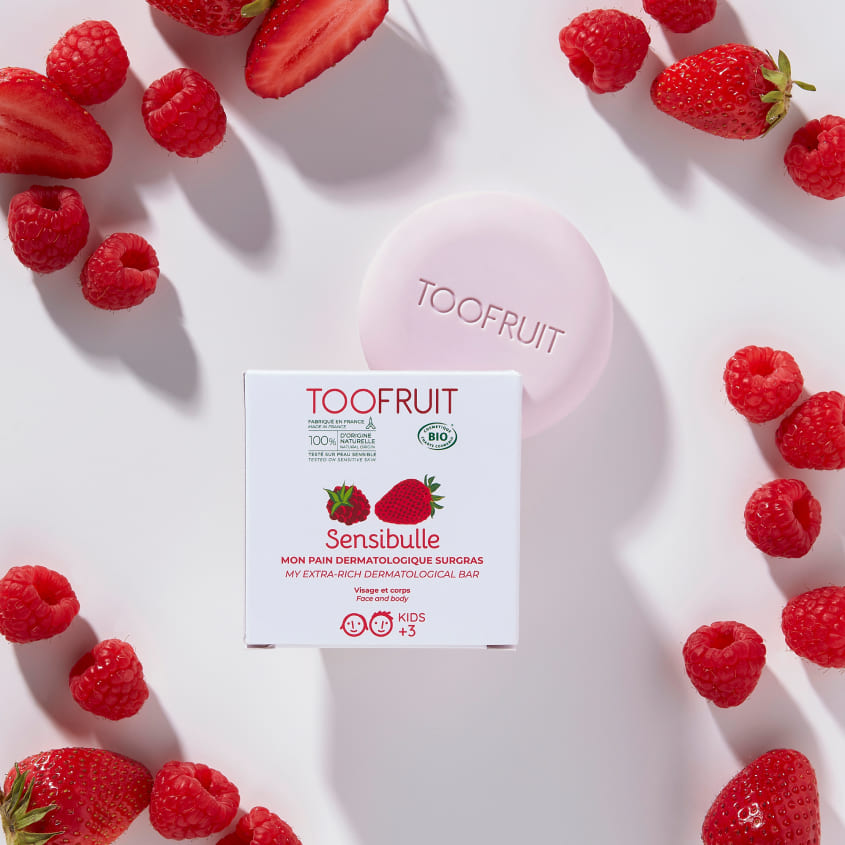 TOOFRUIT SOAP SENSITIVE SKIN RASPBERRY-STRAWBERRY 3+ 85G – online store