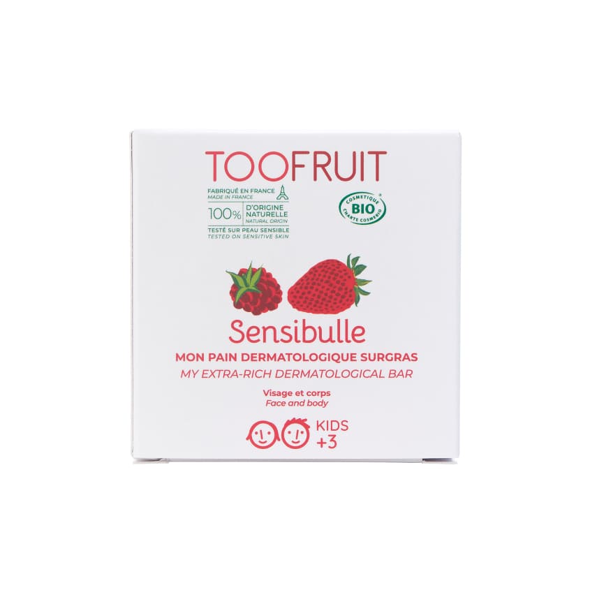TOOFRUIT SOAP SENSITIVE SKIN RASPBERRY-STRAWBERRY 3+ 85G – buy online