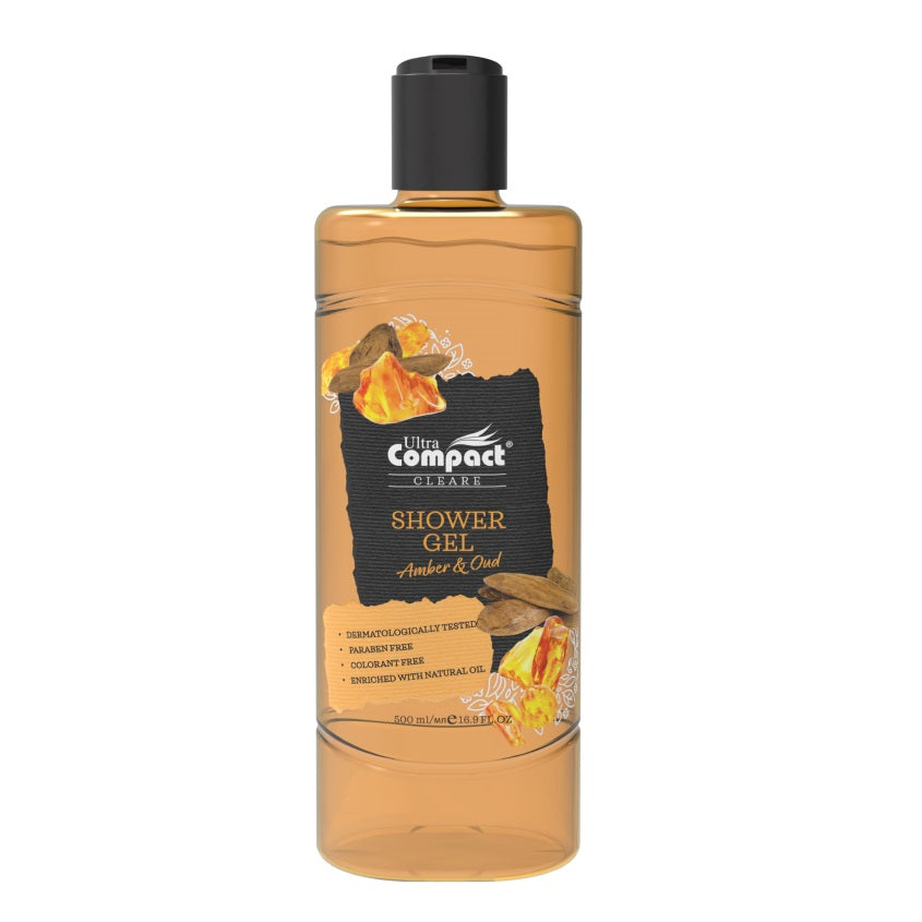 ULTRA COMPACT CLEARE SHOWER GEL AMBER & OUD 500 ML