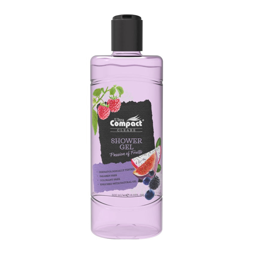 ULTRA COMPACT CLEARE SHOWER GEL PASSION OF FRUITS 500 ML