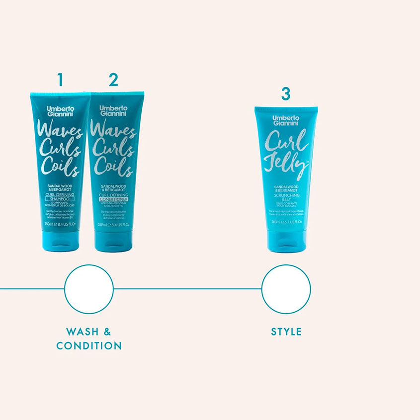 UMBERTO GIANNINI WAVES, CURLS & COILS WASH 250ML – صورة 7