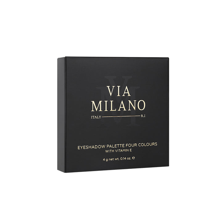 VIA MILANO EYESHADOW PALETTE 4 COLOURS vit.E B04 GREEN TEA 4g