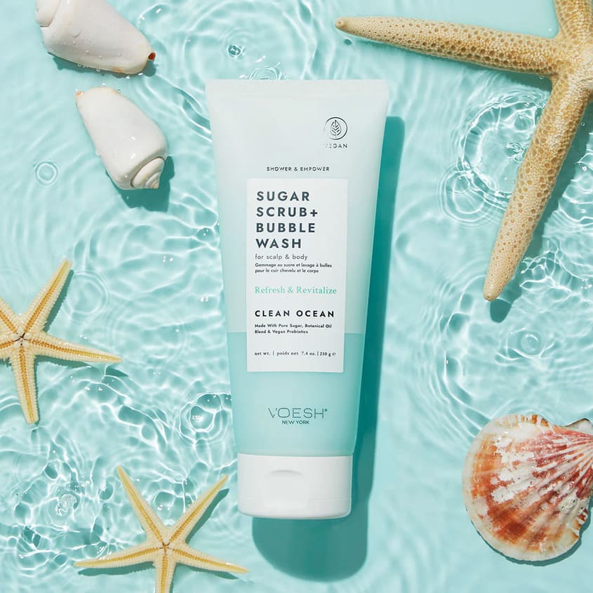 VOESH Sugar Scrub + Bubble Wash Clean Ocean